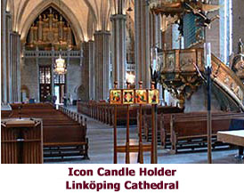 Icon-candle-holder-Linköpings Cathedral
