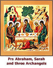 The-Old-Testament-Trinity,Prs-Abraham, Sarah-and-three-Archangels-icon