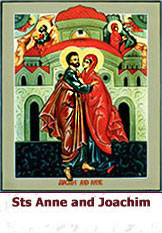 St Anne and St Joachim meet at the Gate of Jerusalem icon